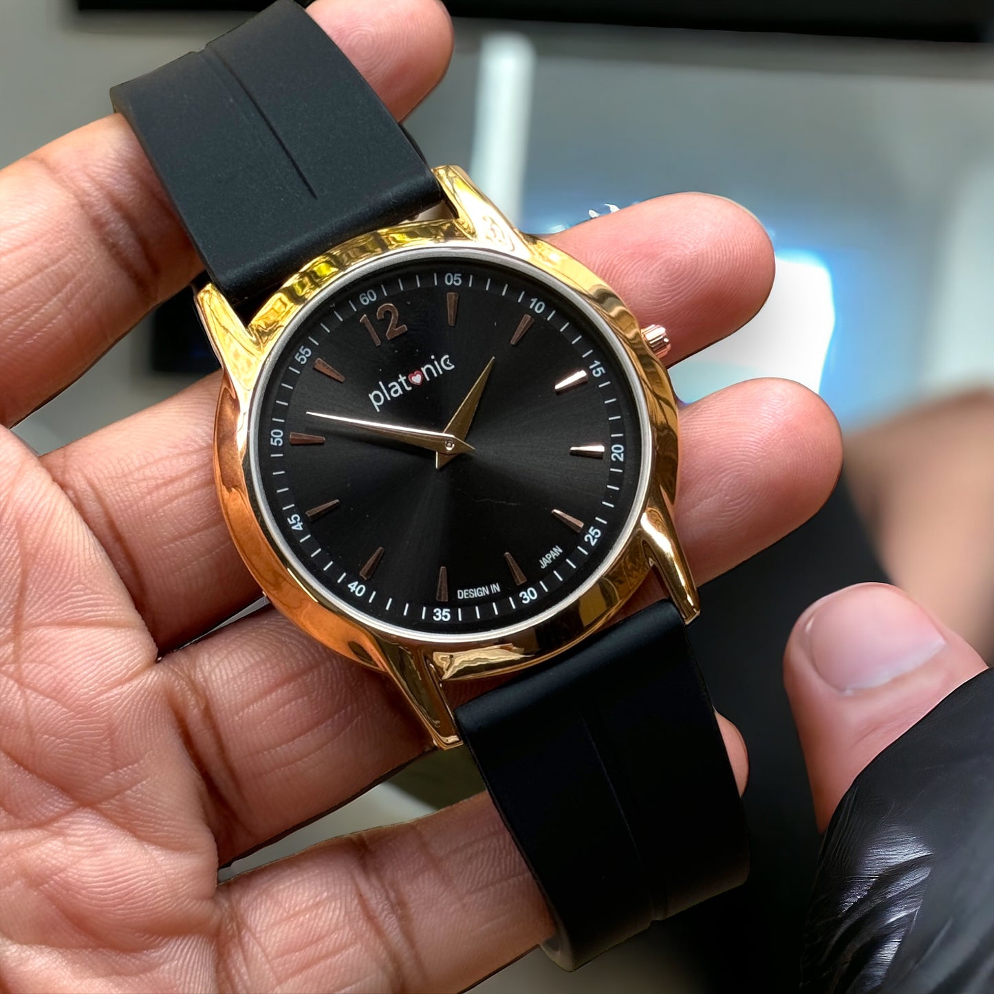 Platonic Multi color Premium Black belt Timepiece