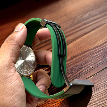 Platonic Multi color Premium Green belt Timepiece
