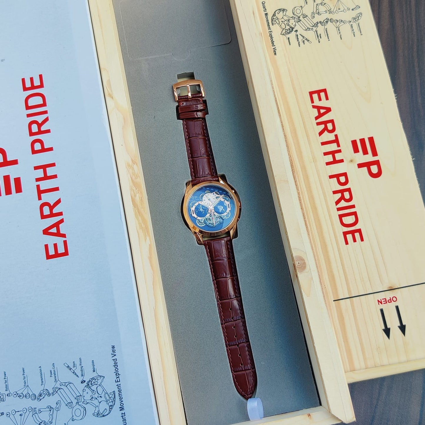 Earth Pride Latest rare and Limited Edition EXSO all dial working Men's watch Og box .